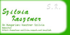 szilvia kasztner business card